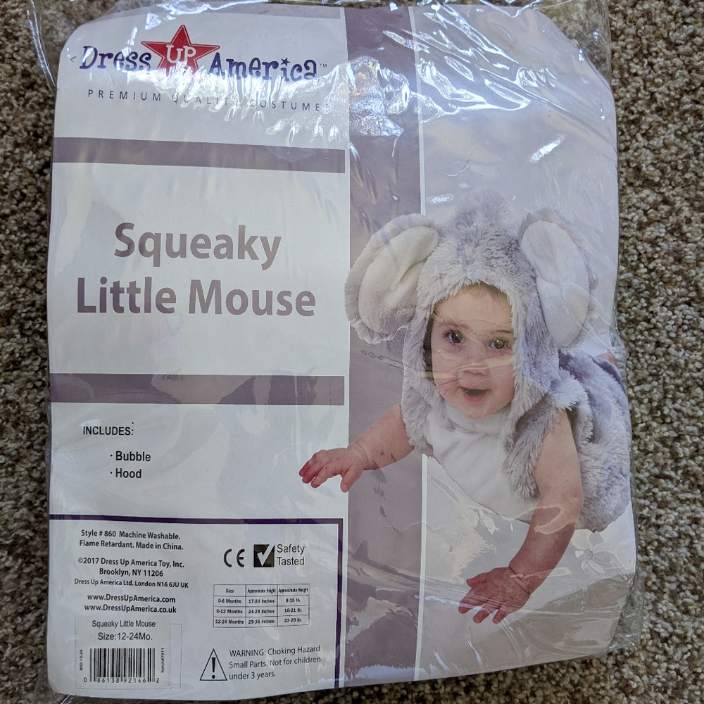 Mouse Halloween Costume 12-24 months